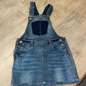 Silver Jeans 5 Nisha Washed Overalls Dress Girls Size 10